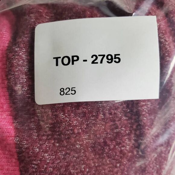 Maurices Women’s Plus 1X Burgundy Striped Collared Long Sleeve Top - Picture 7 of 7